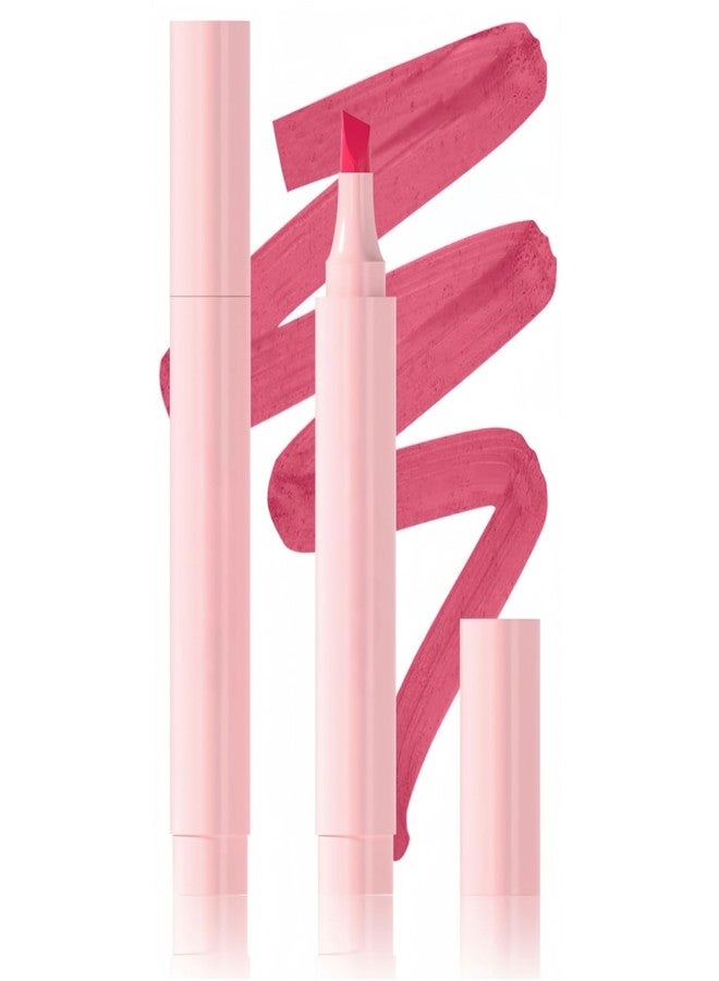 قلم تحديد الشفاه Diryi Lip Tint Marker – قلم تحديد الشفاه وأحمر الشفاه 2 في 1 | رأس قلم بزاوية، مقاوم للماء، مطفي، مقاوم للتلطخ، يدوم طويلاً، لون شفاه ناعم ودقيق وجريء، 5 ألوان (4# وردي باهت) - Image 1